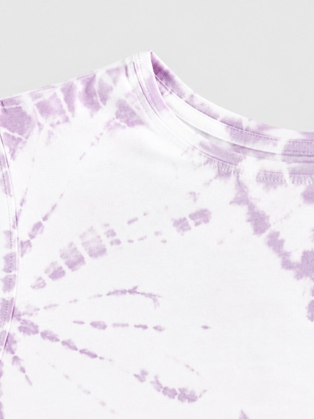 Women's MEDIUM Crop Tank Top Malibu Tie Dye Purple White COLSIE - Picture 6 of 6